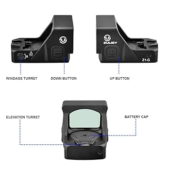 Amazon.com : ZULISY Z1-G 4 MOA Micro Green Dot Sight, for